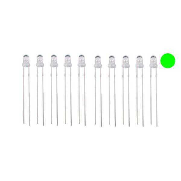 3 mm Şeffaf Yeşil Led Paketi