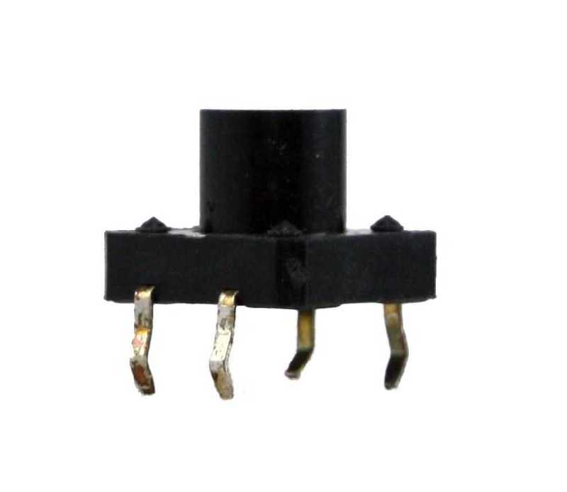 4 Pinli Push Buton Siyah