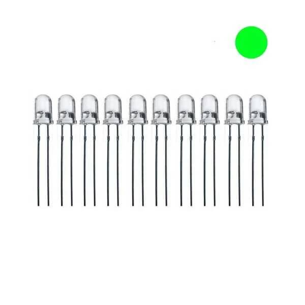 5 mm Şeffaf Yeşil Led Paketi